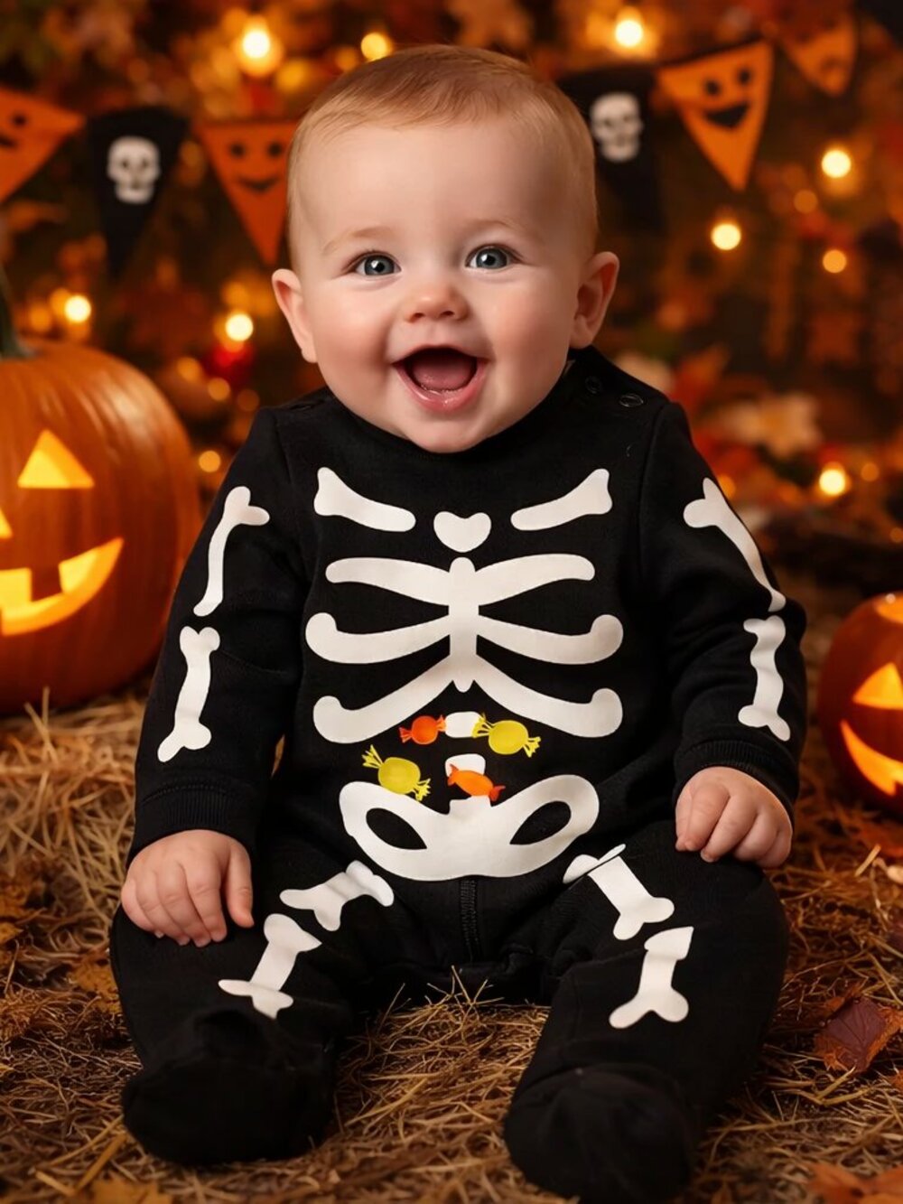 NWT Carter's Just One You Baby Skeleton Sleep N' Play Set